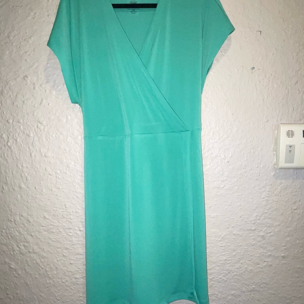 Nine West Teal Wrap Midi Dress- NWT